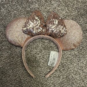 Sparkling Sequin Rose Gold Disney Minnie Ears Headband